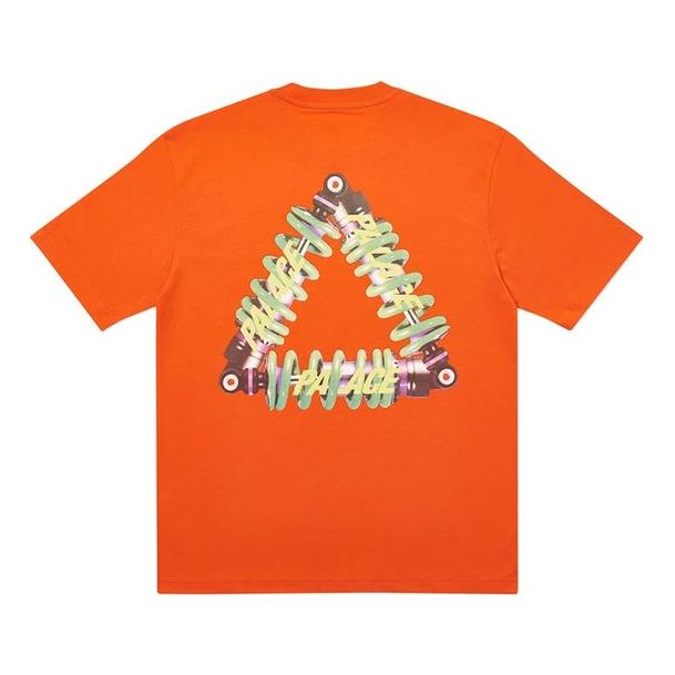 PALACE Tri-Pumping Pattern Printing Short Sleeve Unisex Orange PAL-SS20-99