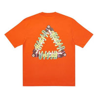 PALACE Tri-Pumping Pattern Printing Short Sleeve Unisex Orange PAL-SS20-99