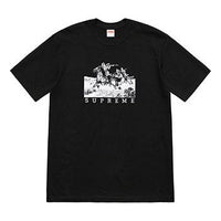 Supreme SS19 Riders Tee Black Printing Short Sleeve SUP-SS19-713