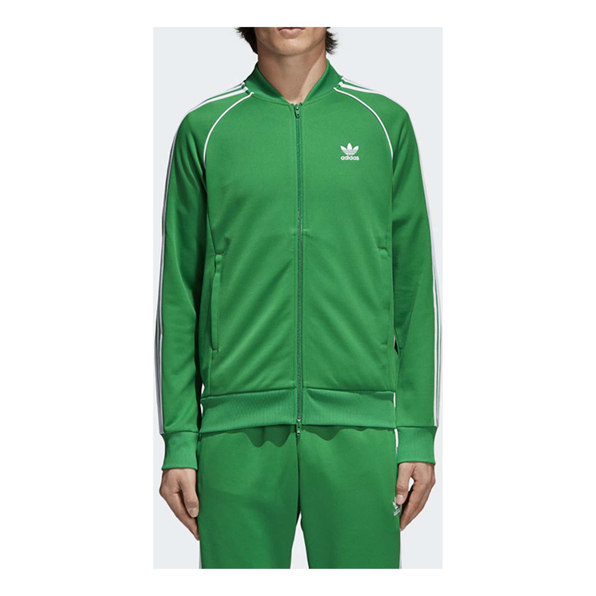 adidas originals Zipper Sports Jacket Green CW1259
