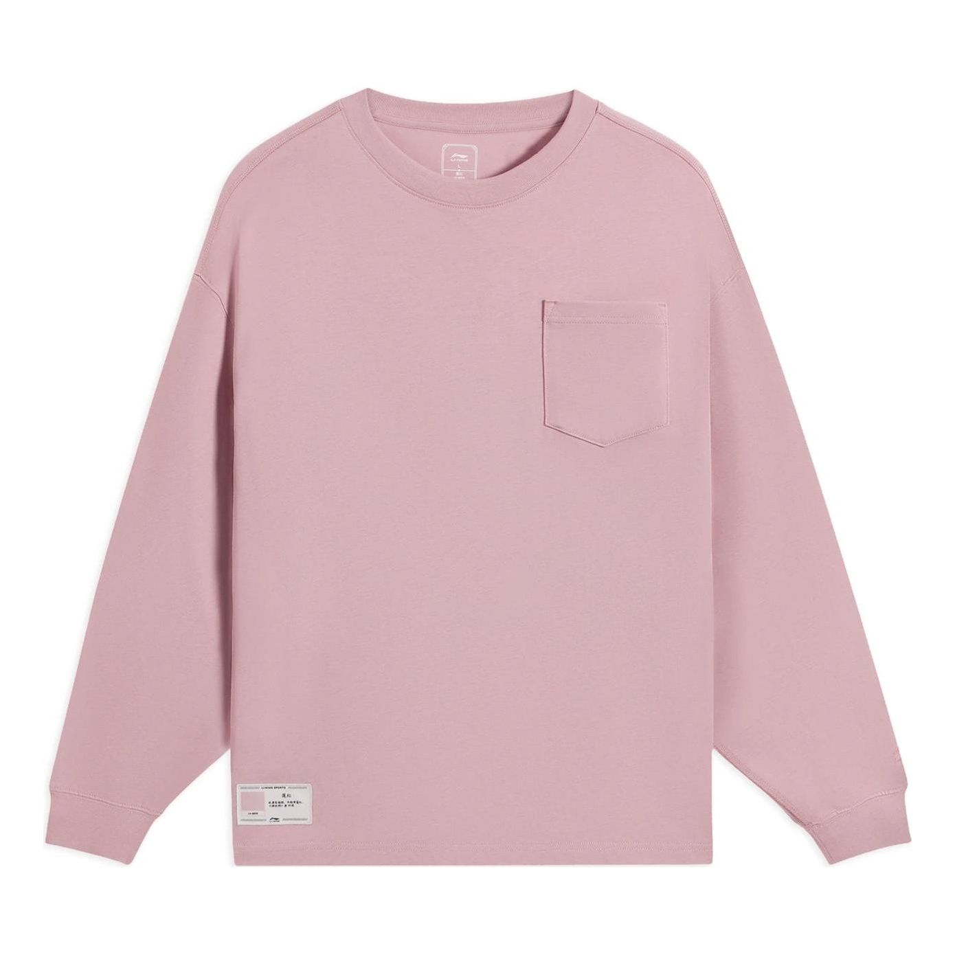 Li-Ning Chinese Color Pocket Long Sleeve T-shirt 'Pink' AHSS751-8