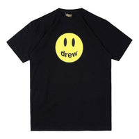 Drew House Smiling Face Short Sleeve Couple Style Black DR0143