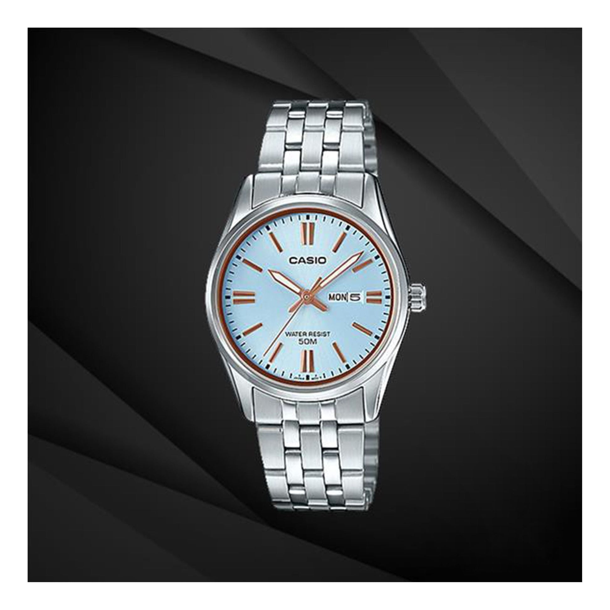 CASIO Waterproof Light Blue Analog LTP-1335D-2AV