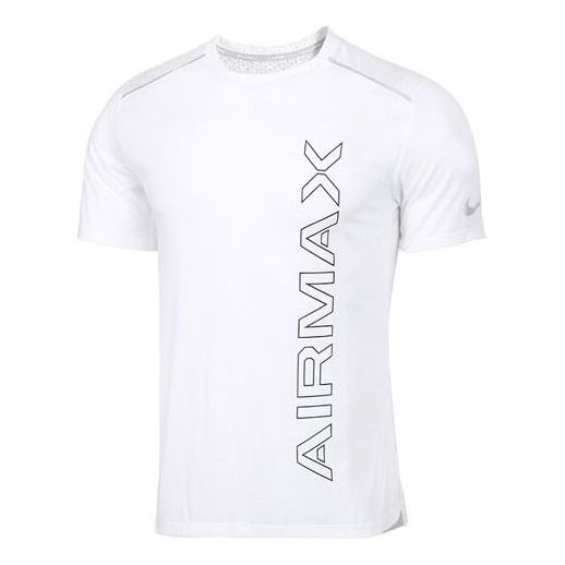 Nike Rise 365 Running Sports Training Round Neck Short Sleeve White AQ9922-100