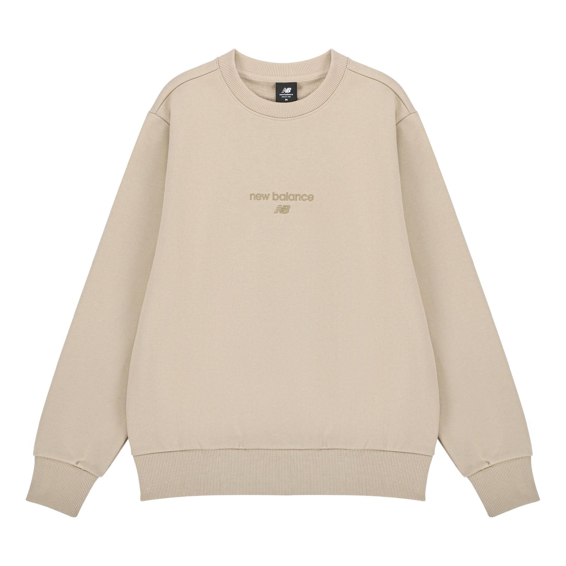 New Balance Solid Color Round Neck Sports Pullover Khaki AMT21555-PEB