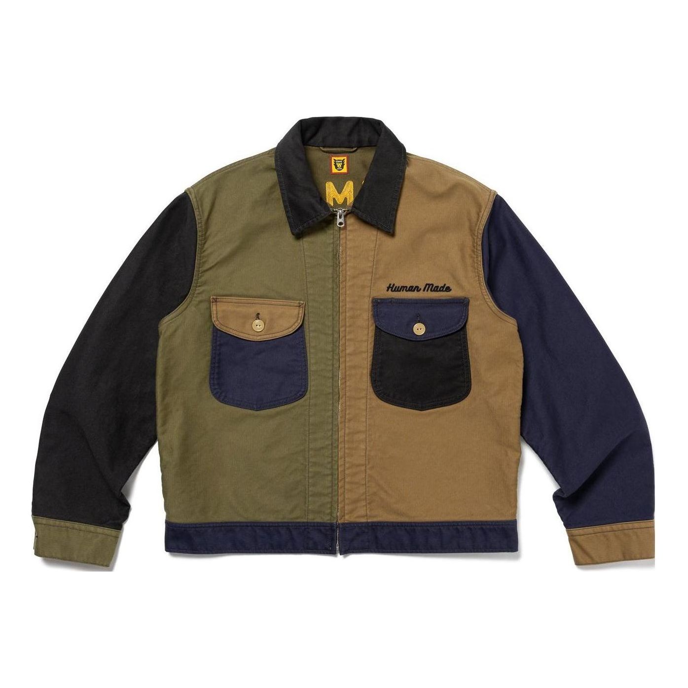 HUMAN MADE Zip Up Work Jacket 'Navy' HM26JK006