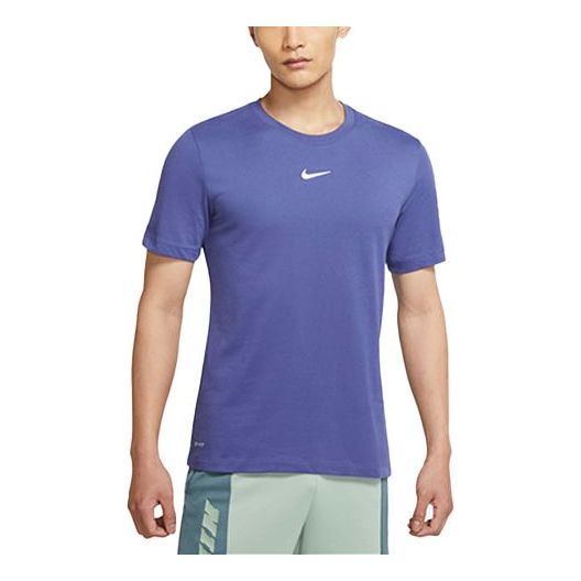 Nike Dri-fit Training Athleisure Casual Sports Round Neck Short Sleeve Purple DM3121-510