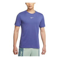 Nike Dri-fit Training Athleisure Casual Sports Round Neck Short Sleeve Purple DM3121-510