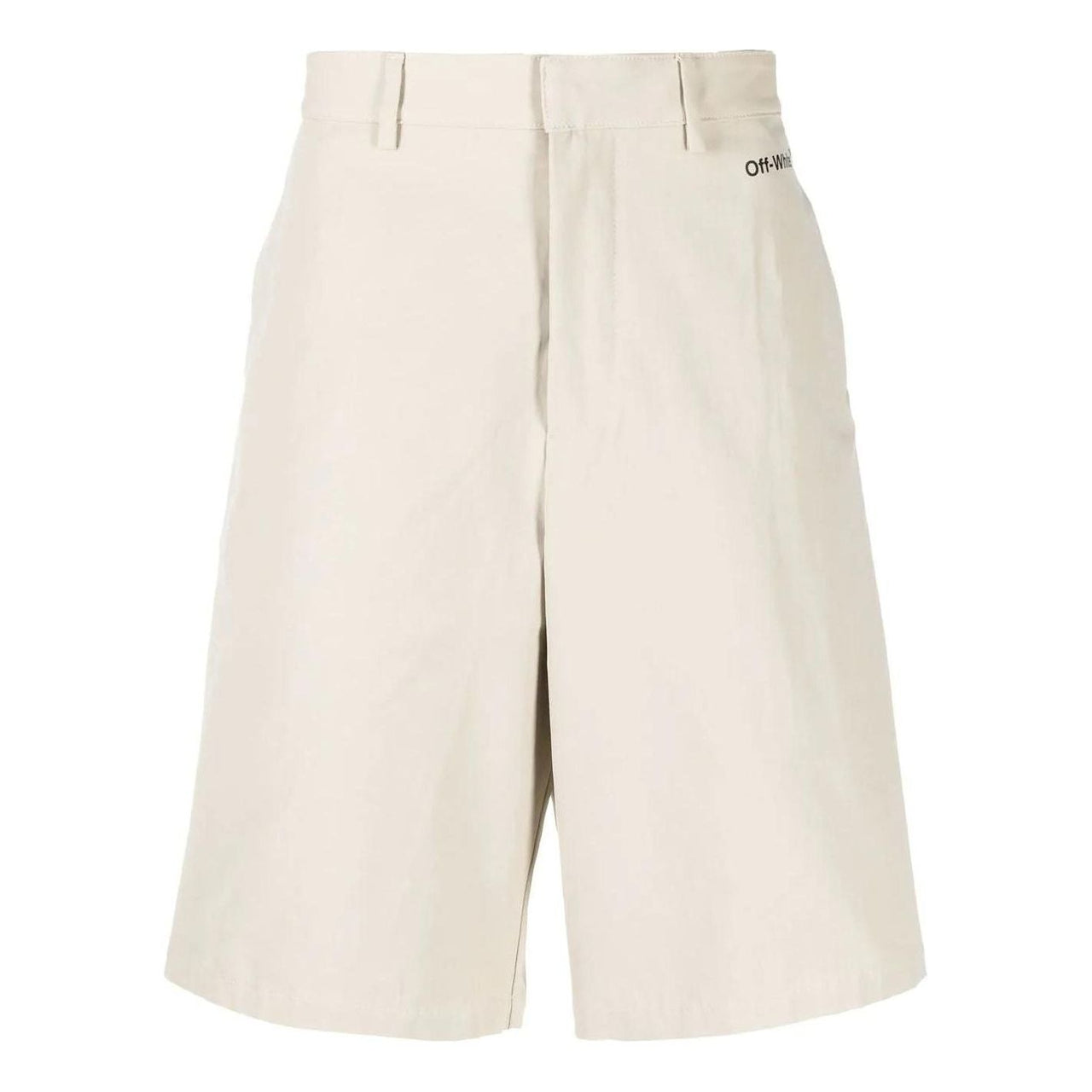 Men's Off-White SS22 Arrow Printing Bermuda Shorts Beige OMCB071S22FAB0011710
