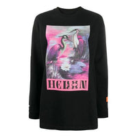 HERON PRESTON Heron Printing mid-length Long Sleeves Unisex Black HWAB012E20JER0011030