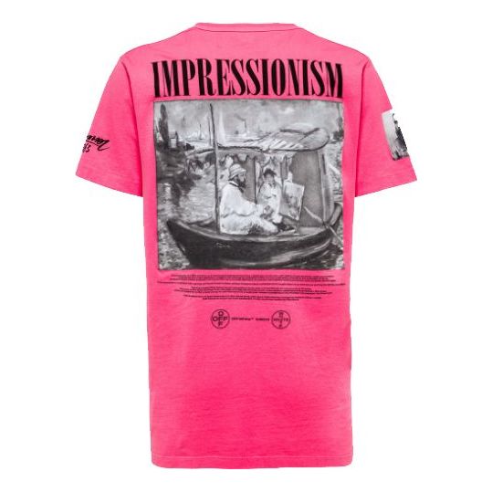 Off-White SS19 Boat Graphic Print Impressionism Cotton OMAA027R191850112888