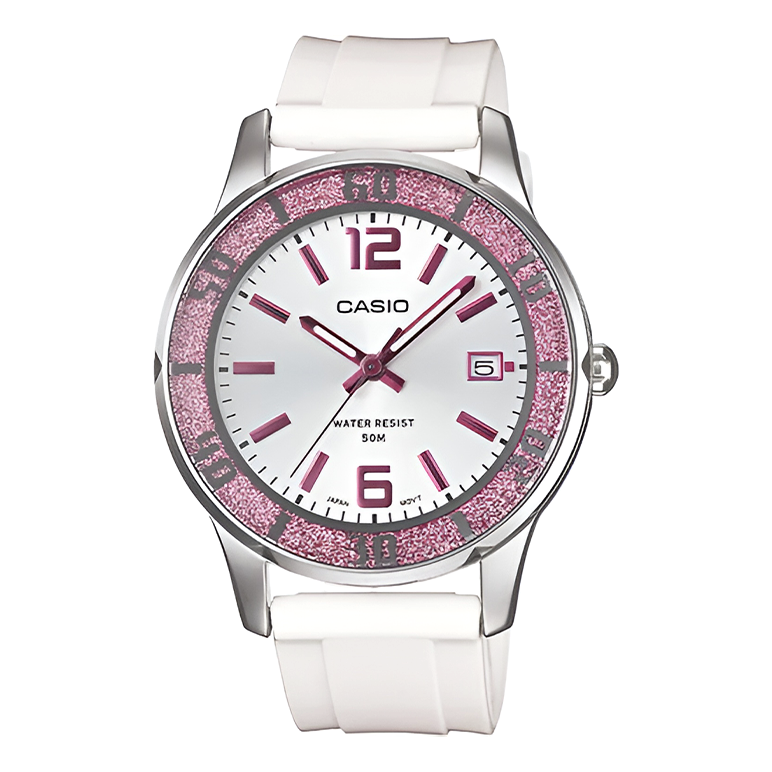 CASIO Quartz Movement 50m Waterproof White Strap Watch LTP-1359-4AV