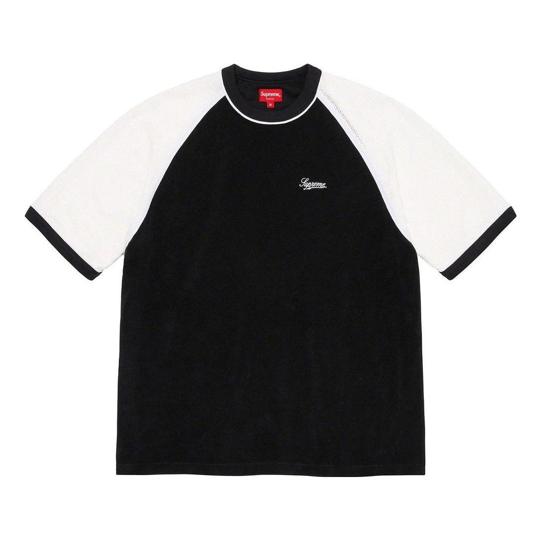 Supreme Terry Raglan S/S Shirt 'Black White' SUP-SS23-272