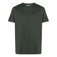 Off-White SS21 Back Printing Round Neck Short Sleeve Version Green OMAA027S21JER0125955