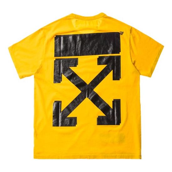 Off-White x Champion MENS Virgil Abloh Champion Tee Yellow OMAA029S188740506010