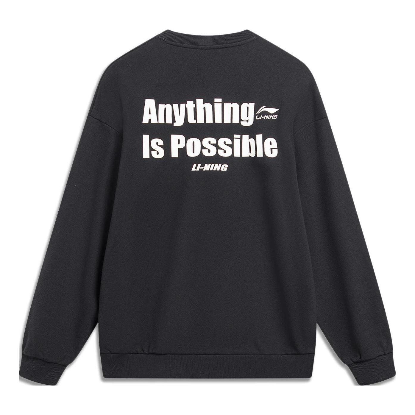 Li-Ning Anything Is Possible Graphic Sweatshirt 'Black' AWDT683-2