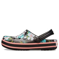 Crocs Crocband Seasonal Graphic Clogs 'Black White Pink' 205579-0CV