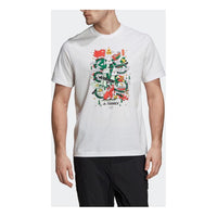 adidas Xplr Blessing T Printing Outdoor Sports Short Sleeve White GE9940