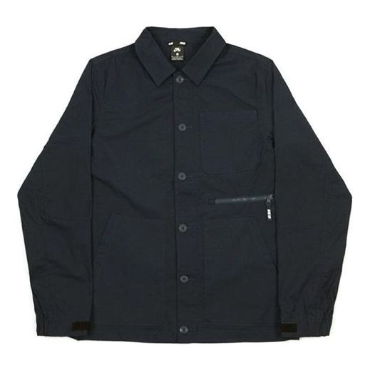 Nike SB Dri-FIT Flex Skateboard Athleisure Casual Sports Cargo Shirt Jacket Black 938019-010