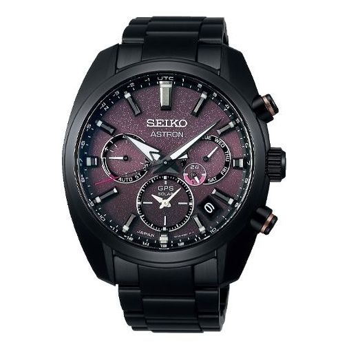 SEIKO ASTRON Astron GPS Solar Dual-Time 42.7mm Limited edition Black/Purple SSH083J1