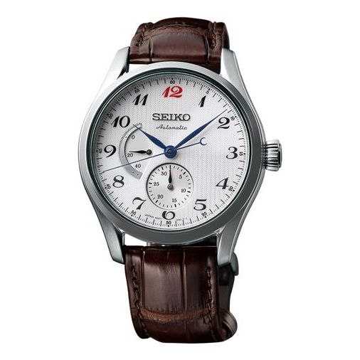 Men's SEIKO Presage Automatic Mechanical White Dial Brown Watch SPB041J1