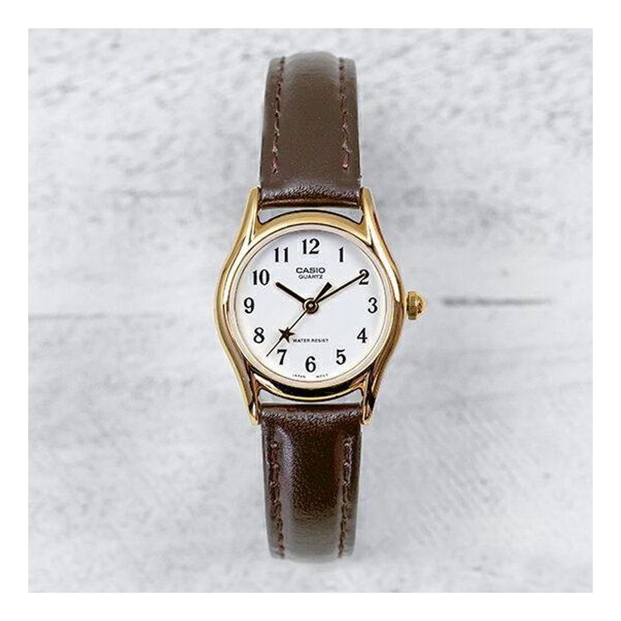 CASIO Female DRESS Japan / South Korea Fashion Brown Analog LTP-1094Q-7B4