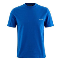 Men's Balenciaga SS21 Alphabet Small Logo Short Sleeve Blue 556151TBV438077