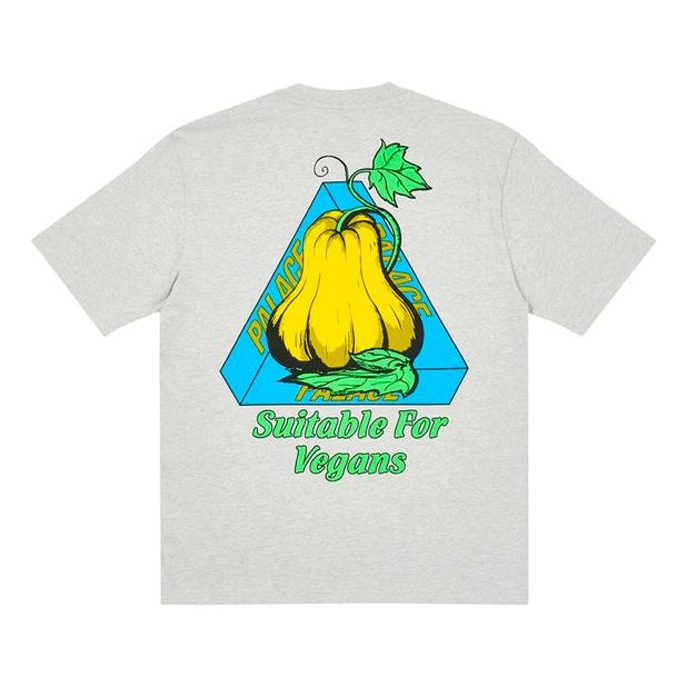 PALACE Nein Cheese Neinegg T-Shirt Pattern Cartoon Short Sleeve Unisex Gray PAL-SS21-011