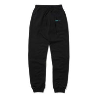 Men's Off-White Pattern Lacing Sports Pants/Trousers/Joggers Loose Fit Black OFWPT08RG81MBBKZ
