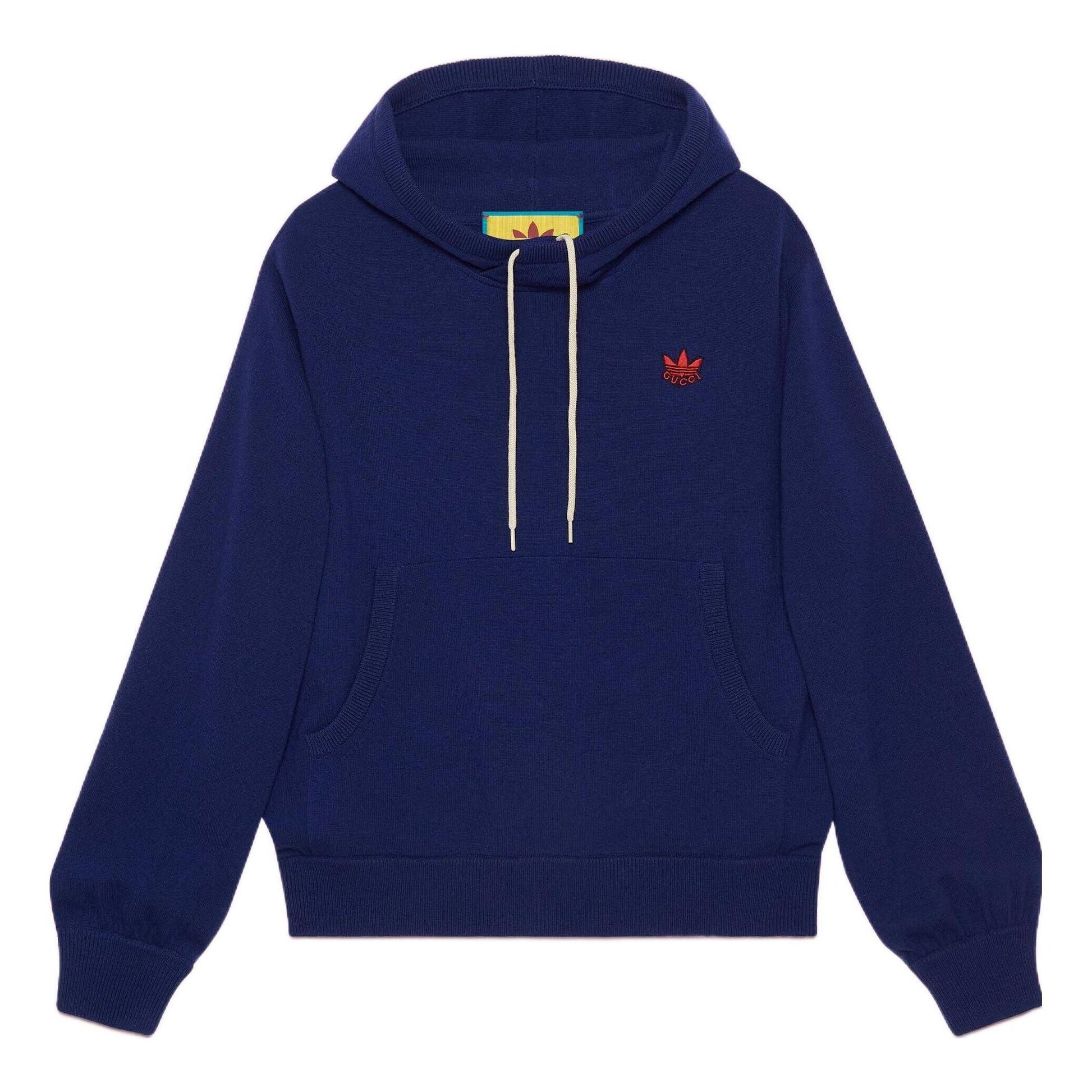 Men's Gucci x adidas Crossover SS22 Solid Color Logo Embroidered Loose Casual Long Sleeves Blue 700446-XKCH8-4330