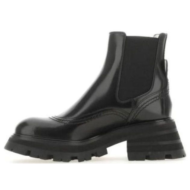 (WMNS) Alexander McQueen Wander Chelsea Boots 'Black' 737213WHZ841000