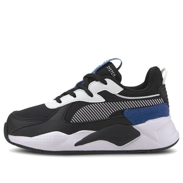 (PS) PUMA Rs-x Collegiate Low Running Shoes Black/White/Blue 371627-01