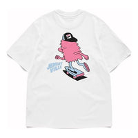 FILA FUSION x Jeremyville Crossover Skateboard Cartoon Printing Sports Round Neck Short Sleeve White T-Shirt T11U139105F-WT