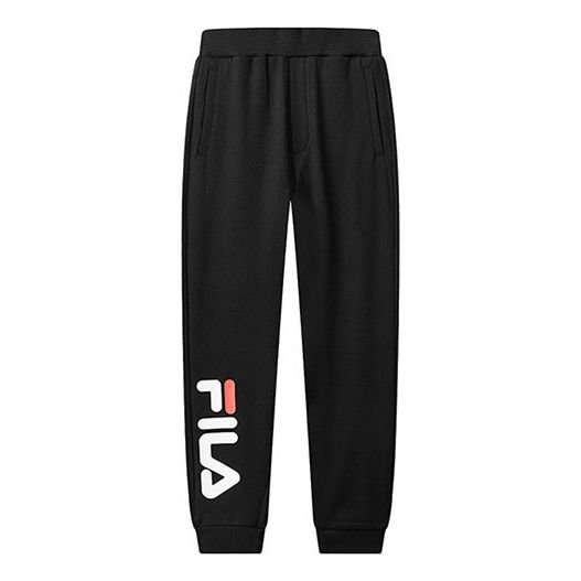 FILA Knit Casual Loose Sports Pants Black F61M038603A-BK