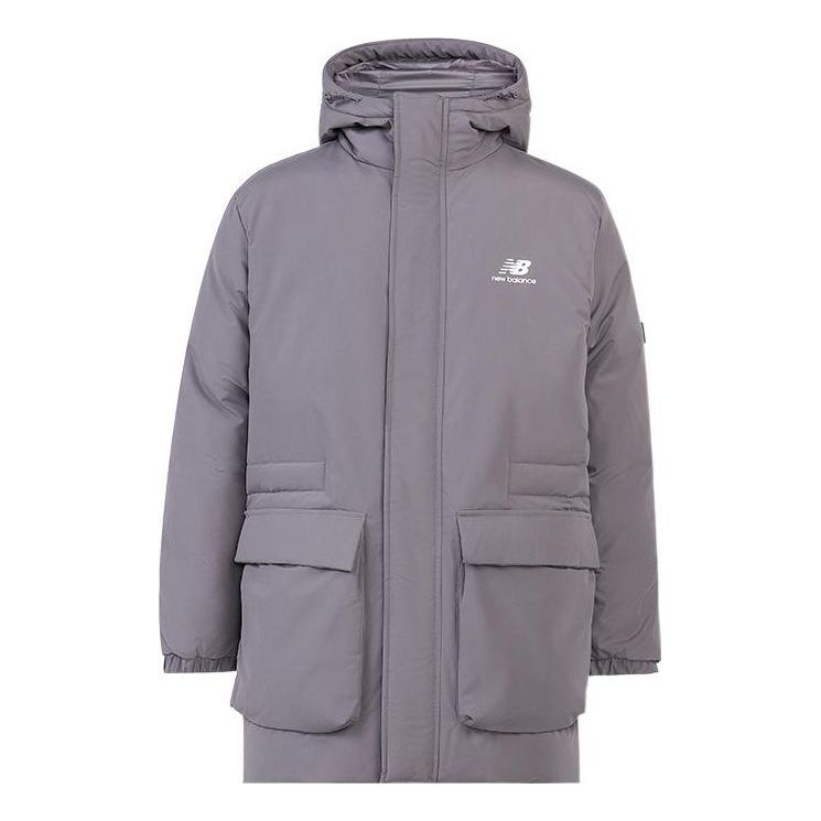 New Balance Windproof Long Down Jacket Asia Sizing 'Grey' AMJ23341-ZNC