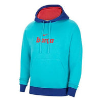 Nike FC Barcelona Fleece Hoodie 'Aqua' CV8664-343