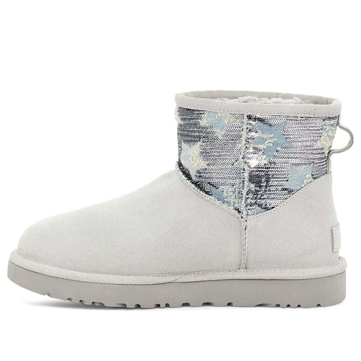 (WMNS) UGG Classic Mini Sequin Stars 'Grey White' 1109441-GRV