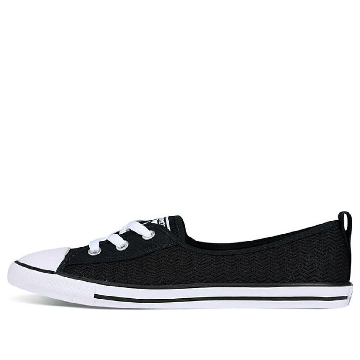 (WMNS) Converse Chuck Taylor All Star Ballet Lace Slip On Trainers 'Black' 558290C