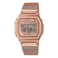 CASIO Analog Unisex Mens Rose Gold Digital A1000MPG-9