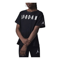 (GS) Air Jordan Post Up Boxy T-shirt 'Black' 45C657-023