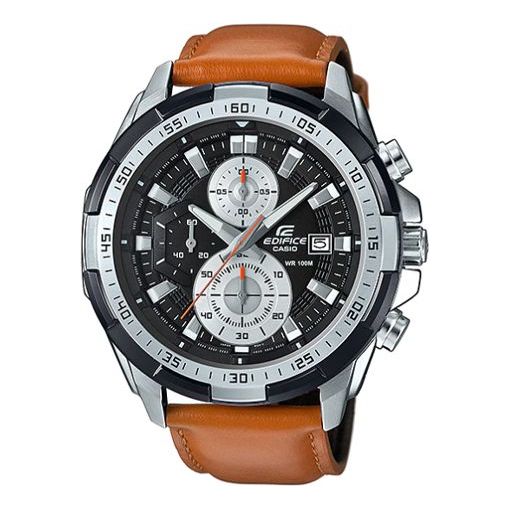 CASIO EDIFICE Quartz Waterproof Mens SilverBlack Analog EFR-539L-1BV