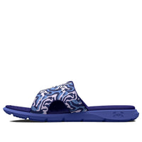 (WMNS) Under Armour UA Ignite Pro Graphic Strap Slides 'Blue Purple' 3026028-400