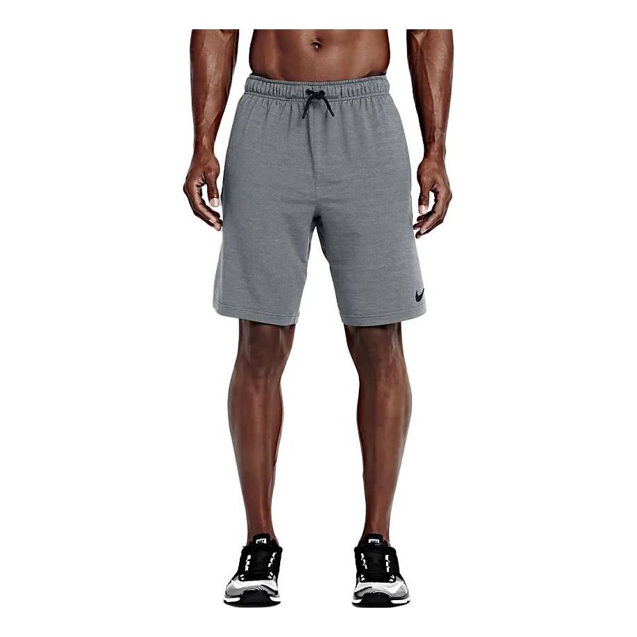 Nike Dry Fit Fleece Training Shorts 'Cool Grey Black' 817418-065