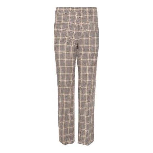 Gucci Checkered Linen Tailored Pants 'Grey' 672087-ZAILW-1136