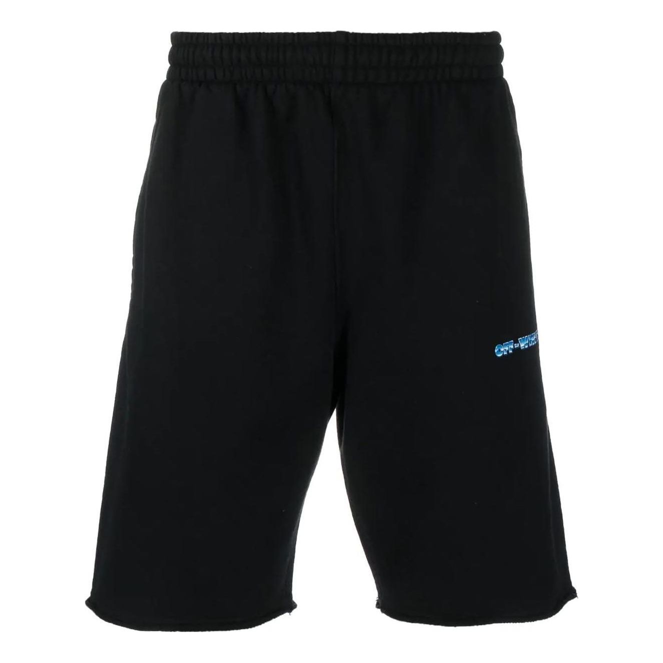 Men's Off-White SS22 Logo Arrow Printing Casual Straight Shorts Loose Fit Black OMCI006S22FLE0051039