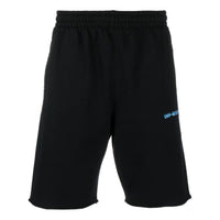 Men's Off-White SS22 Logo Arrow Printing Casual Straight Shorts Loose Fit Black OMCI006S22FLE0051039