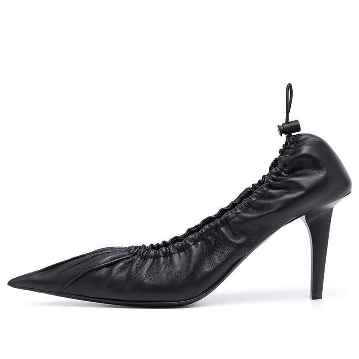 (WMNS) Balenciaga Scrunch Knife 80mm Pump Heels 'Black' 636612WA2M01000