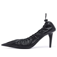 (WMNS) Balenciaga Scrunch Knife 80mm Pump Heels 'Black' 636612WA2M01000