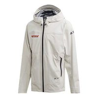 adidas Terrex Dsv Parley Sports waterproof Windproof Hooded Jacket White FL2008