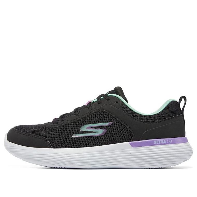 (WMNS) Skechers Go Run 400 V2 'Black White Purple' 128194-BKLB